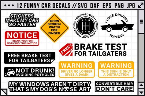 Car Decal SVGs | Cute, Funny, Mom, Vinyl | Design Bundles