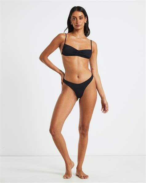 Subtitled Cheeky Bikini Bottoms Black Surfstitch