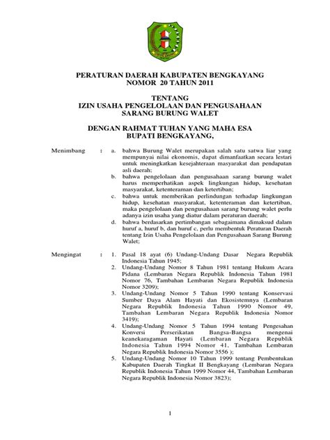 PDF PERDA NOMOR 20 TAHUN 2011 TENTANG IZIN PENGELOLAAN DAN