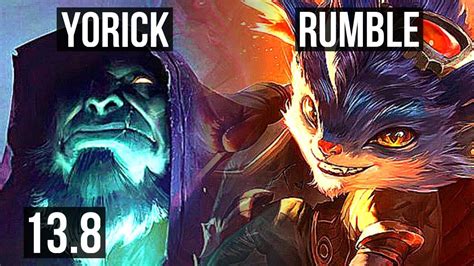 YORICK Vs RUMBLE TOP 4 0 4 Rank 10 Yorick KR Master 13 8 YouTube