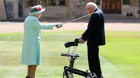 Capt Sir Tom Moore Knighted In Unique Ceremony Bbc News