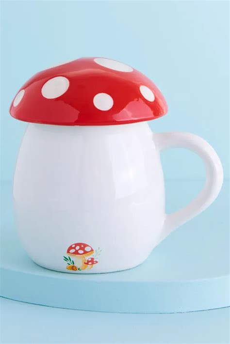 Earthbound Trading Spotted Red Lid Mushroom Mug Hamilton Place