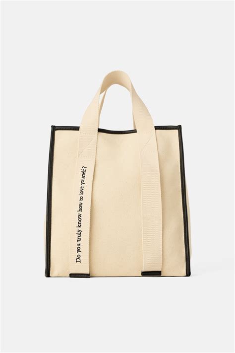 Canvas Join Life Tote Bag Bags Woman New Collection Zara United