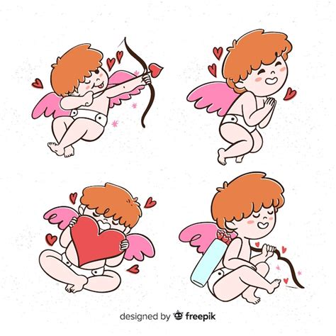 Free Vector Cartoon Valentine Cupid Collection