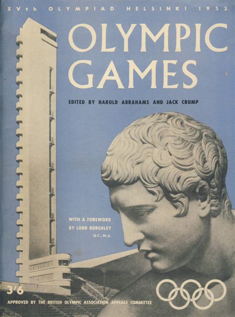 Xvth Olympiad Helsinki 1952 Olympic Games By Harold Abrahams And Jack Crump Eds 1952