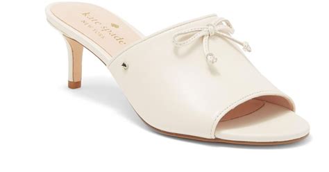 Kate Spade Stassi Bow Mule In White Lyst