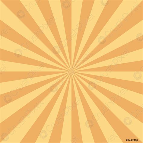 Retro Sun Rays Background In Orange Color Stock Vector 1497402