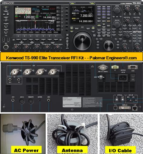 Kenwood TS-990 Elite Transceiver RFI and Noise Reduction Kit, RFI Range 1-60 MHz, 24 Filters ...