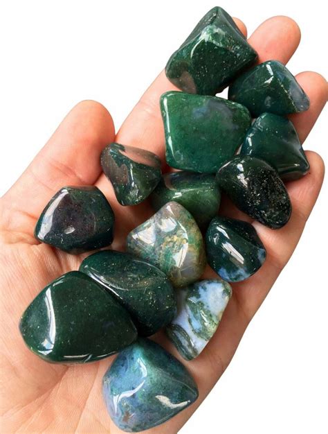 Tumbled Moss Agate Moss Agate Tumbled Stone New Moon Beginnings