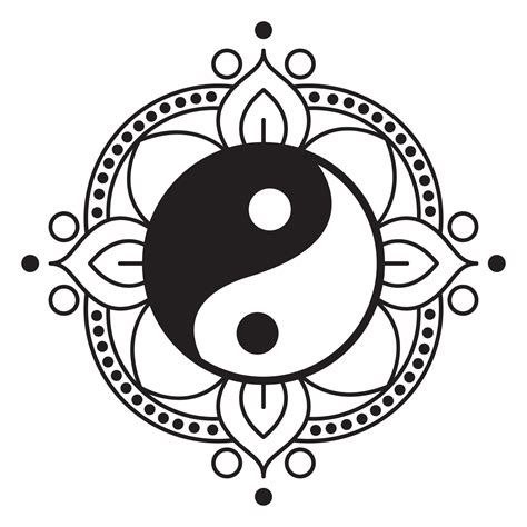 Yin Yang Mandala Vector Icon Design Flat Icon 21748626 Vector Art At