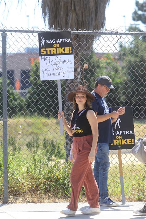 MILANA VAYNTRUB Supports SAG Strike at Netflix in Hollywood 07/18/2023 ...