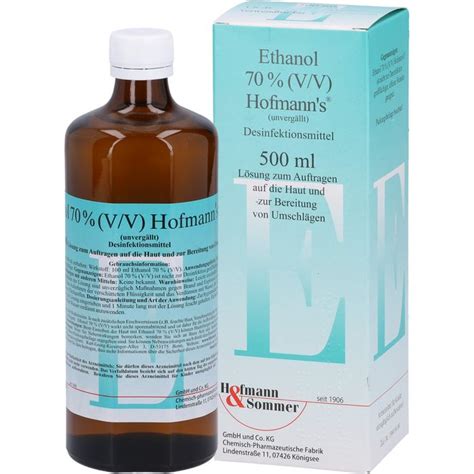 Ethanol 70 Vv Hofmanns 500 Ml Abf Fachapotheke