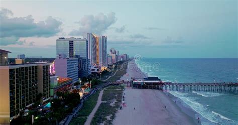 Pier At Myrtle Beach South Carolina Aerial View Myrtle Beach South