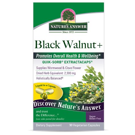 Black Walnut And Wormwood Extracaps 90 Count Buy Black Walnut