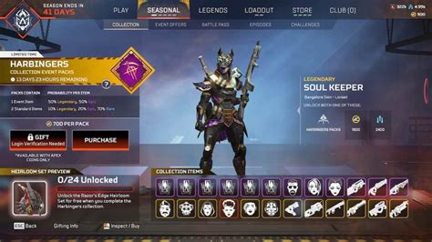 All Legend Skins In The Harbingers Collection Event Apex Legends