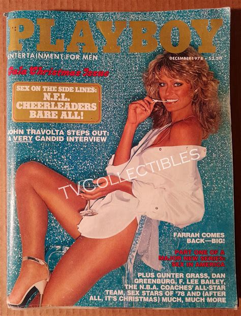 Playboy Magazine December Farrah Fawcett John Travolta Janet Quist