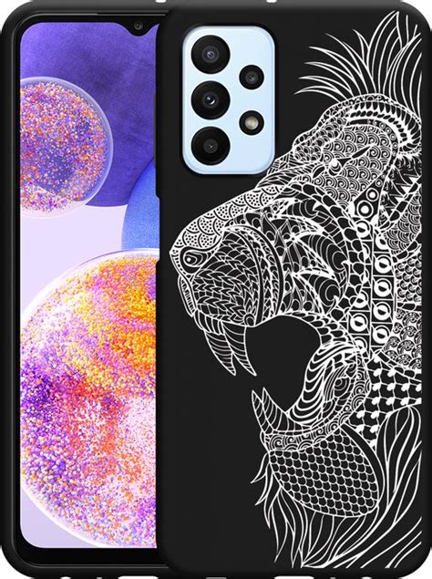 Cazy Hoesje Zwart Geschikt Voor Samsung Galaxy A Mandala Lion Bol