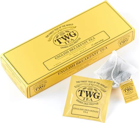 Twg Tea English Breakfast Tea Tè Nero Sottotono Floreale 15 Bustine Di Tè In Cotone