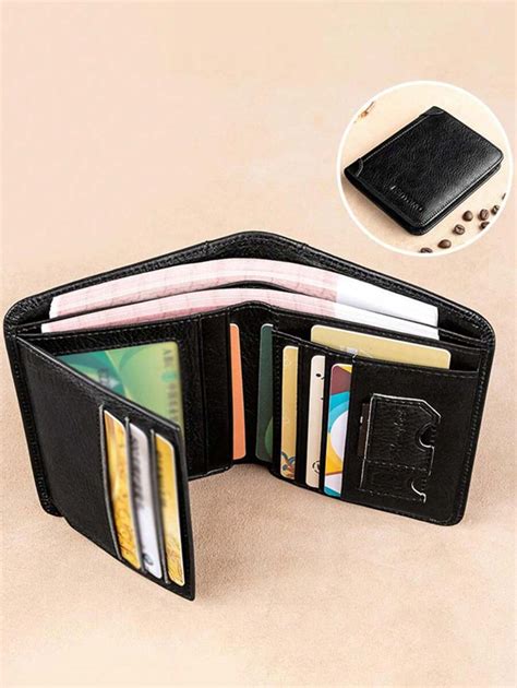 Leather Rfid Wallets For Men Vintage Thin Short Multi Function Id