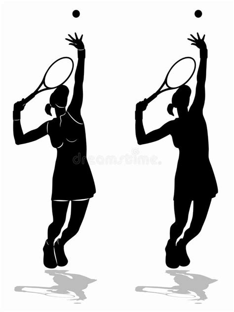 Female Tennis Player Drawing Stock Illustrations 470 Female Tennis