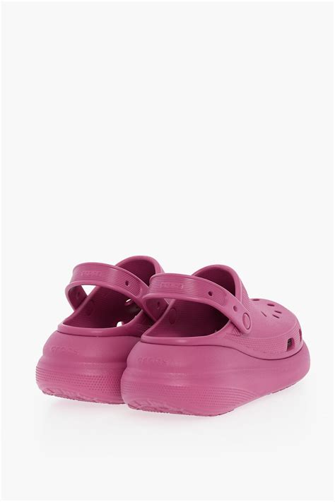 Crocs Solid Color Classic Crush Clogs With Platform 5cm Women Glamood