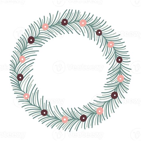 Christmas Florals And Berries Wreath - Winter Botanicals - Flower