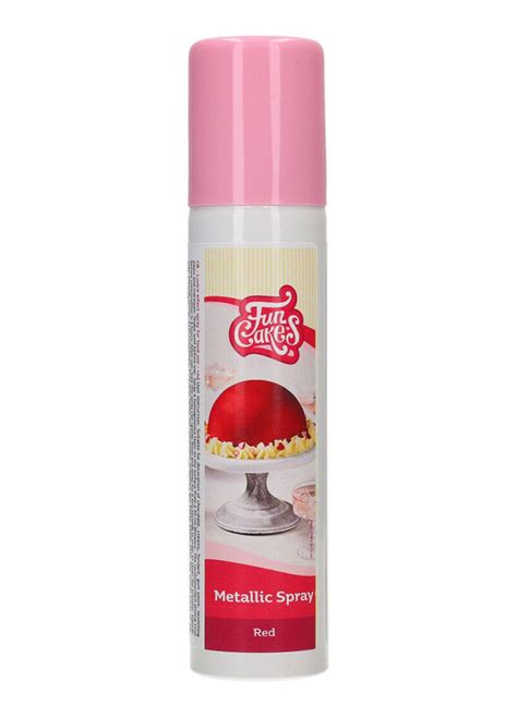 Metallic Spray Röd 100 ml FunCakes Leilas General Store