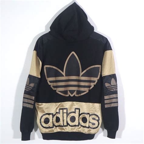 Gold Adidas Adidas Pullover Run Dmc Hoodies Vintage Adidas Cloths