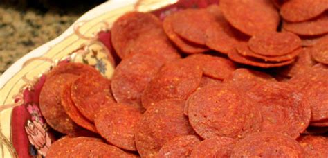 Baked Pepperoni Chips Recipe Pepperoni Chips Food Snacks