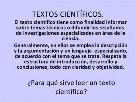 Ejemplos De Textos Científicos