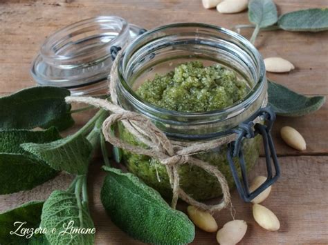 Pesto Di Salvia E Mandorle Ricetta Senza Cottura Zenzero E Limone