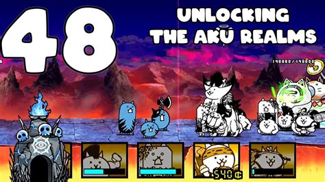 The Battle Cats Finally Unlock The Aku Realms Youtube