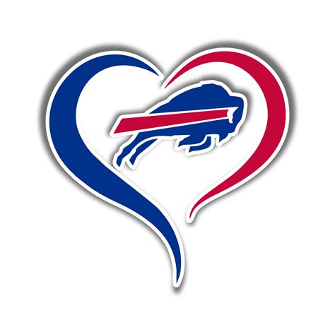 Buffalo Bills Heart Temporary Tattoo Biggest Decal Shop