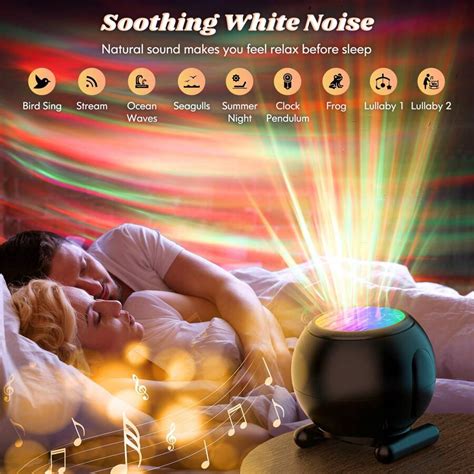 Aurora Projection Lamp With White Noise And Timer Aurora Projector For