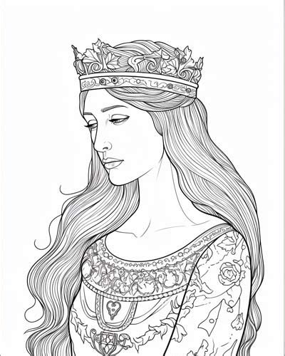 Medieval Royalty Coloring Pages