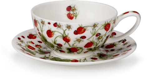 Dunoon Dunoon Tea For One Cup And Saucer Dovedale Strawberry