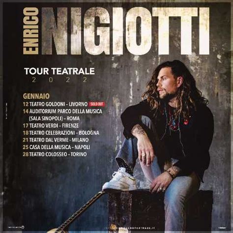 Enrico Nigiotti Al Via Dal Gennaio Il Tour Sette Speciali