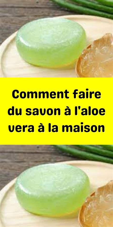 Comment Faire Du Savon L Aloe Vera La Maison Coin Des Femmes