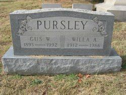 Willa Ann Mollie Tevebaugh Pursley M Morial Find A Grave