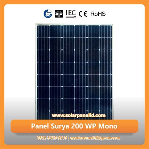 Jual Panel Surya Wp Monocrystalline Bppt Solarpanel Id