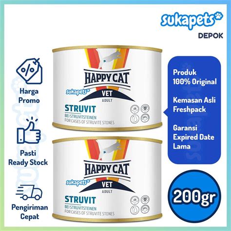 Jual Happy Cat Vet Struvit Urinary Wet Food Makanan Kucing Kaleng 200gr