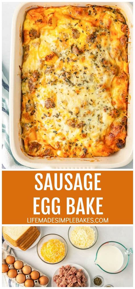 Sausage Egg Bake Recipe In 2024 Baked Eggs Recipe Sausage Egg Bake