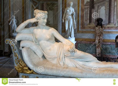 Statue Pauline Bonaparte By Antonio Canova In Galleria Borghese Rome