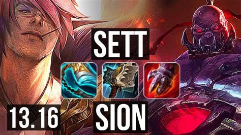 Sett Vs Sion Top 6 Solo Kills 10m Mastery 937 Kr Challenger