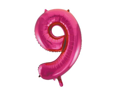 Folie Ballon Cijfer Fuchsia Xl Cm Leeg Partywinkel