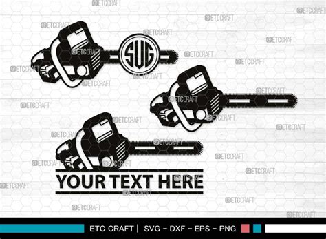 Chainsaw Monogram, Chainsaw Silhouette, Chainsaw SVG, Lumberjack Svg ...