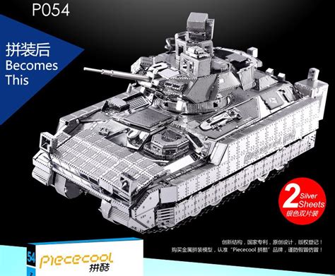 Modelos De Tanques Piececool 3D M2A3 Do Enigma Do Metal BRADLEY IFV