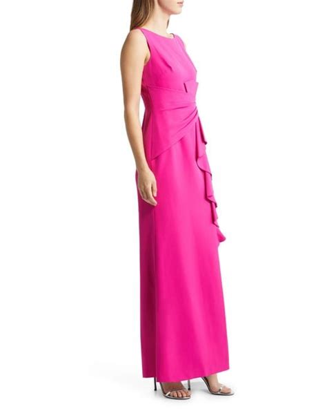 Eliza J Ruffle Front Gown In Pink Lyst