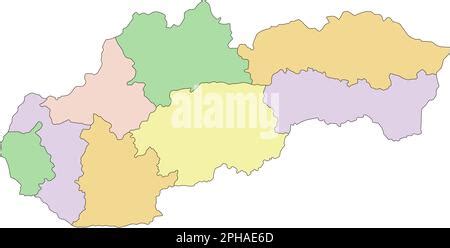 Slovakia Highly Detailed Editable Political Map With Labeling Stock