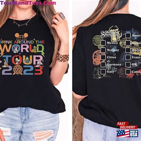 Drink Around The World Epcot Shirt Tour 2023 Unisex Classic TourBandTees